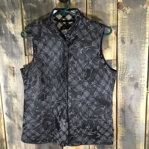 Coldwater Creek faux leather vest women’s size small